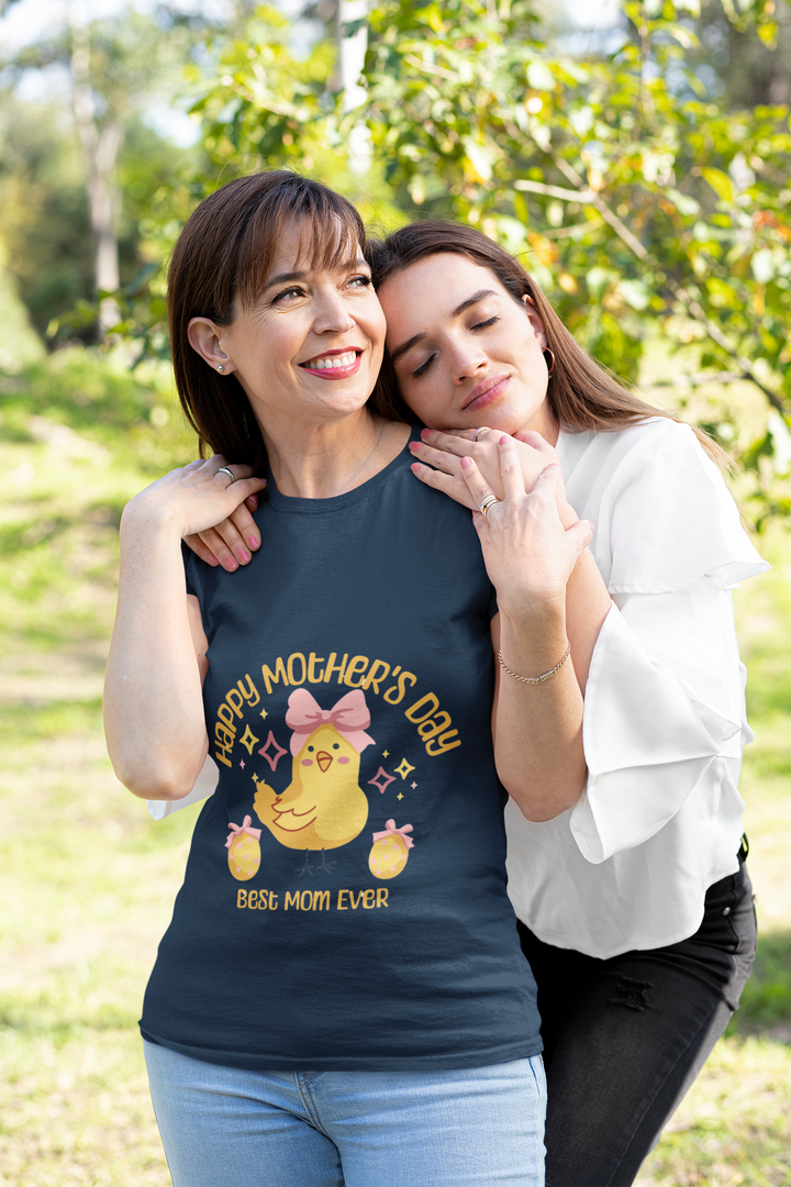 Mother's Day Press-On Print Design for T-Shirts, Tumblers & Totes – Mother Hen & Baby Chicks Design